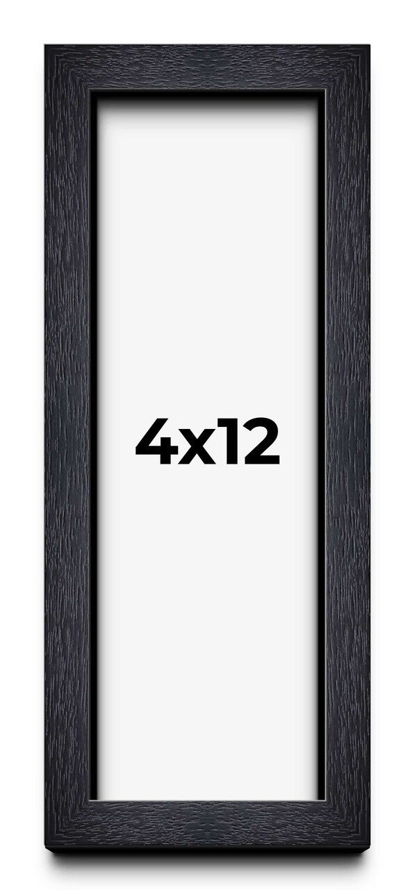 Panoramic Shadow Box 1" Depth Black Picture Frame - UV Acrylic, Backing, Hanging Hardware